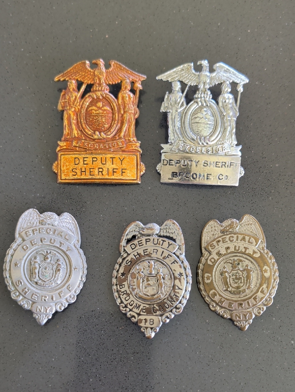 Police Obsolete Badge Lot Of 5 Hat Badges Police Badges New York Q45